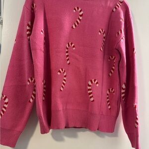 Pink Candy Cane Sweater